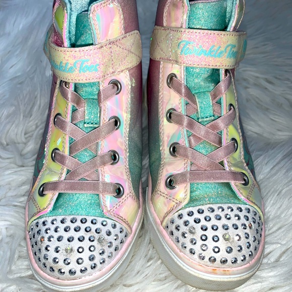 Skechers Twinkle Toes high tops - size 1 girls - Picture 2 of 2